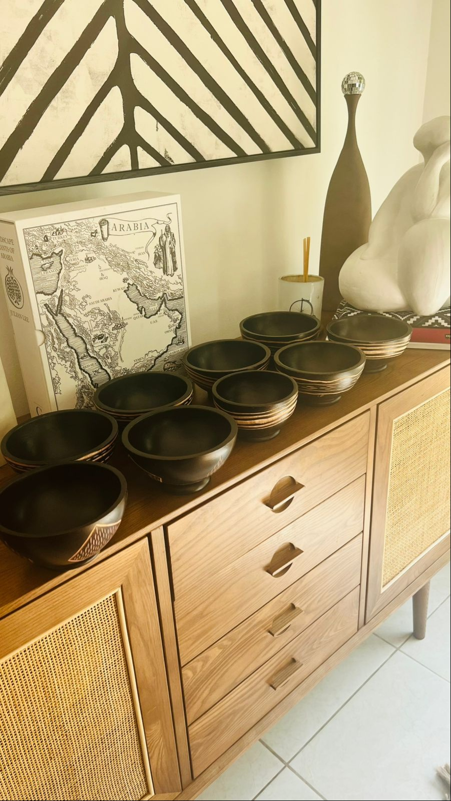 Medium Sized Hand crafted wooden African bowls