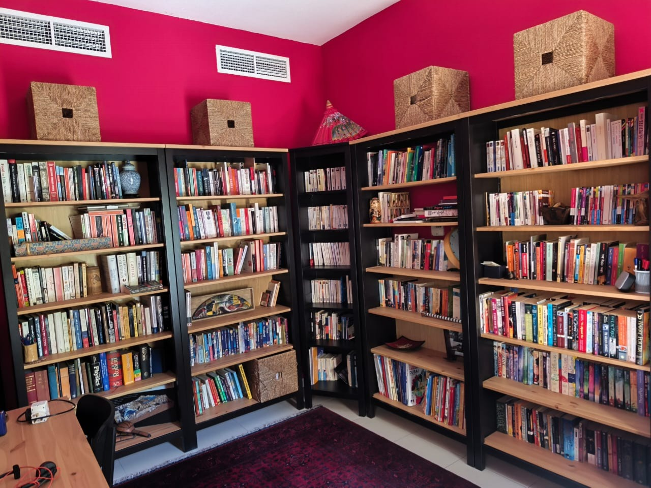 Black and Brown IKEA Shelves