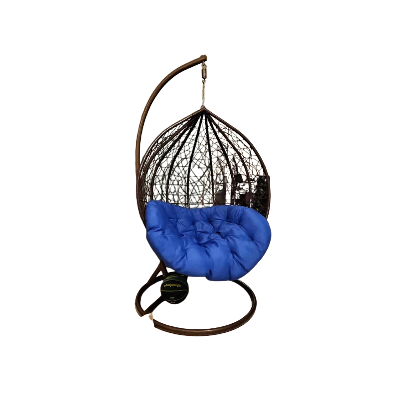 Danube 1-Seater Swing Chair with Blue Cushion