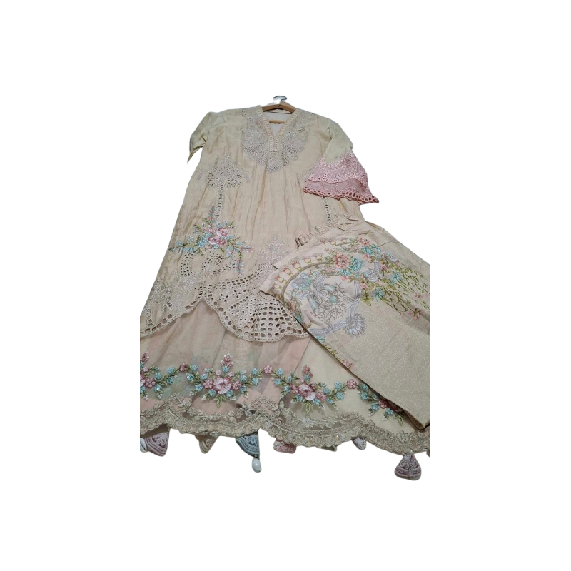 Pakistani Stitched Suit – Floral Embroidery