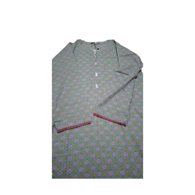 Pakistani Floral Suit – Pink & Blue