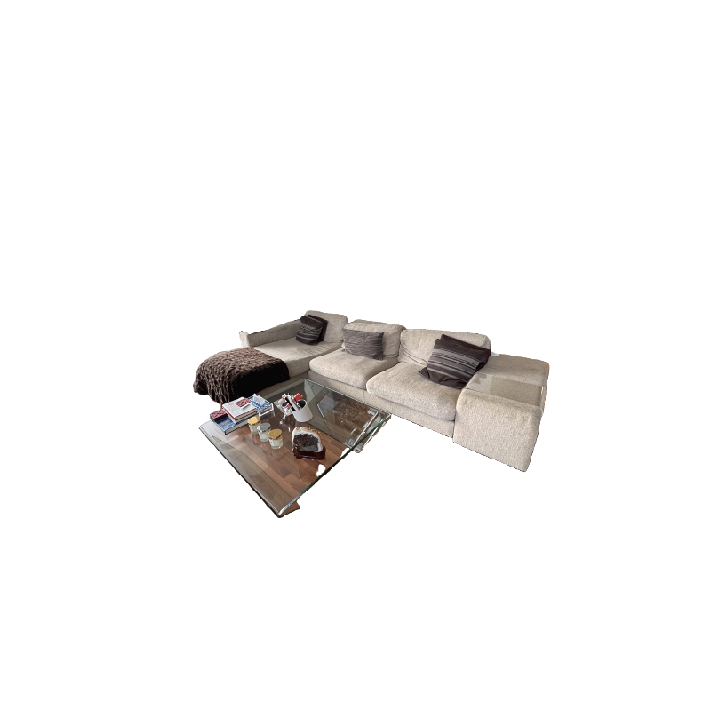 Natuzzi L-Shaped 4-Seater Sofa