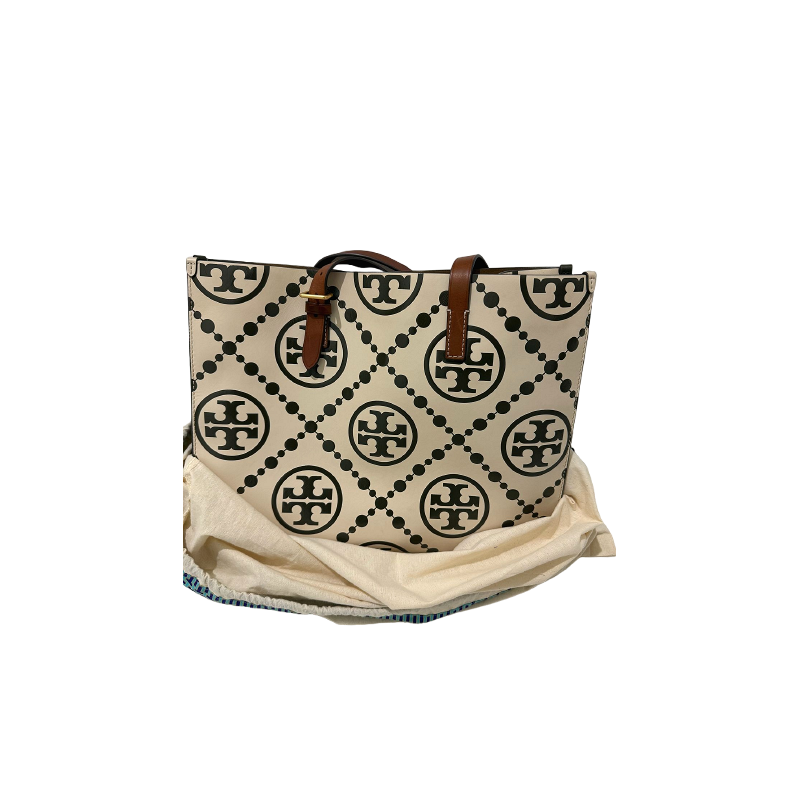 Tory Burch T Monogram Contrast Embossed Tote - Perfect Condition with Dust Bag