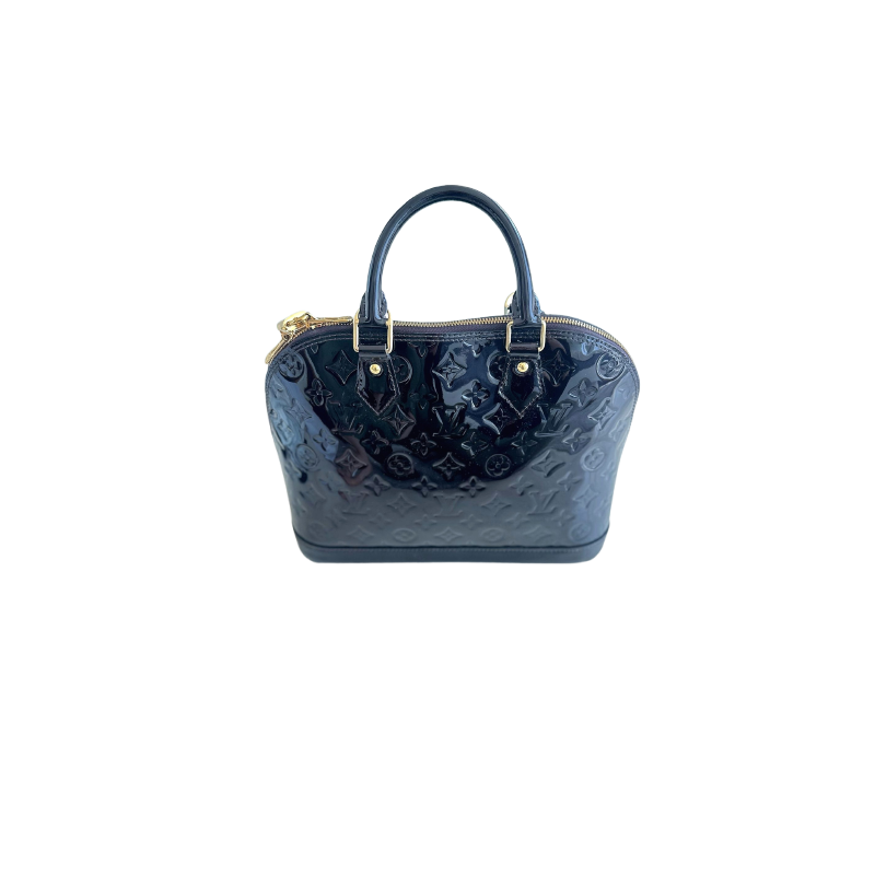 Louis Vuitton Black Monogram Vernis Alma PM Bag