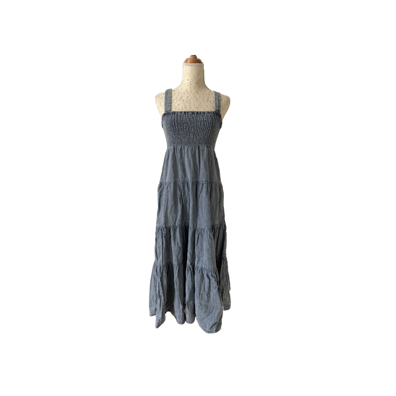 Michael Kors Denim Long Dress - Spaghetti Strap