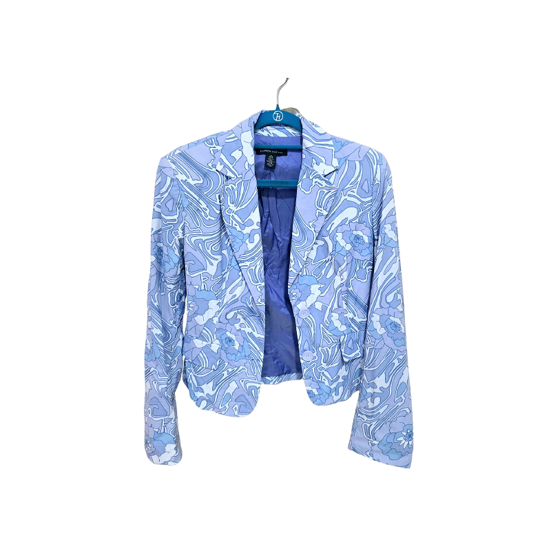 Kenneth Cole Blue Floral Blazer Coat