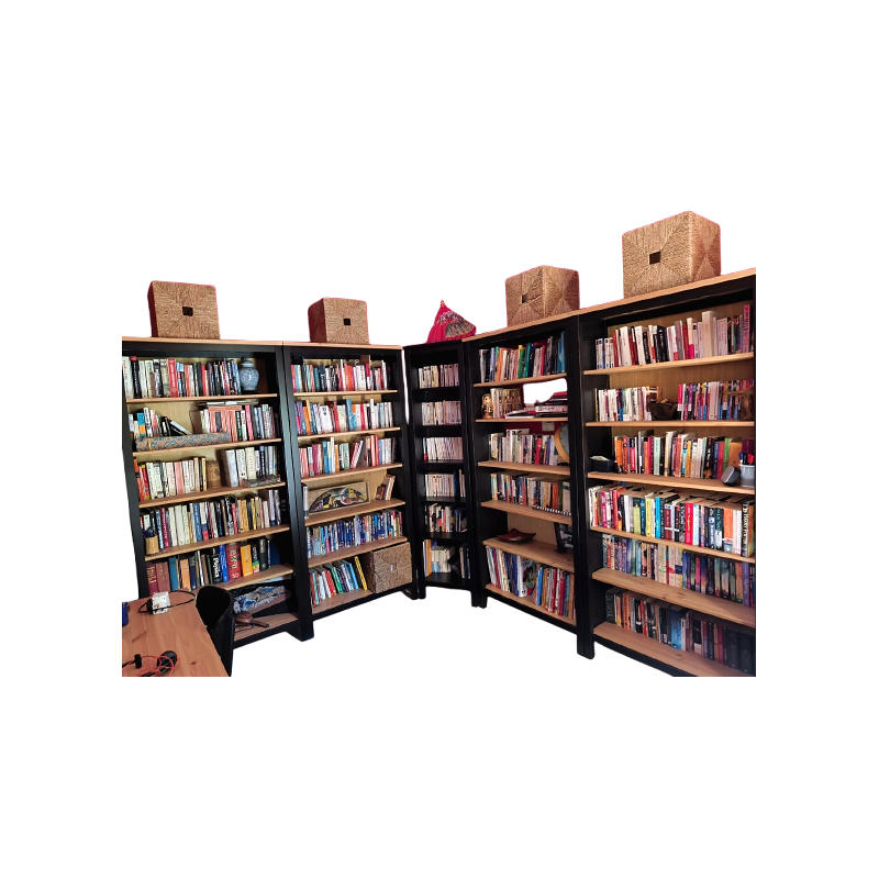 Black and Brown IKEA Shelves