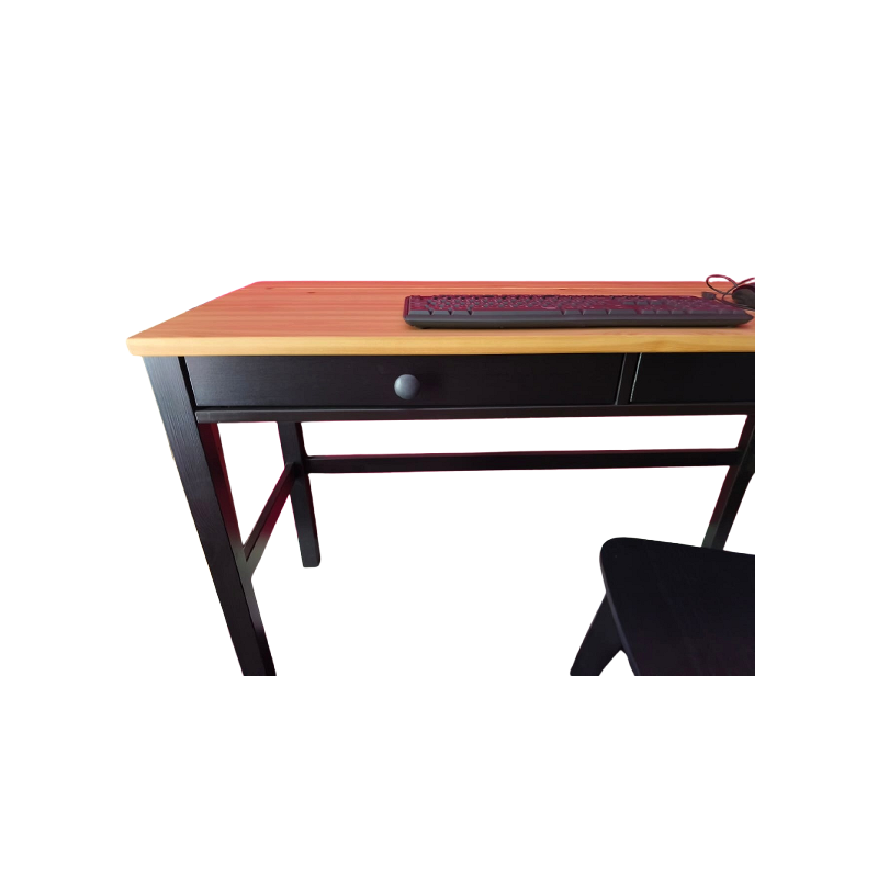 Black IKEA HEMNES desk